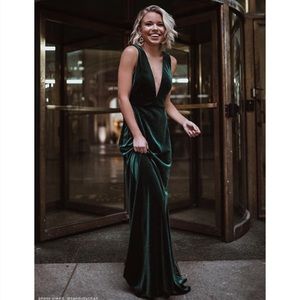 Jenny Yoo Logan Velvet Maxi Dress